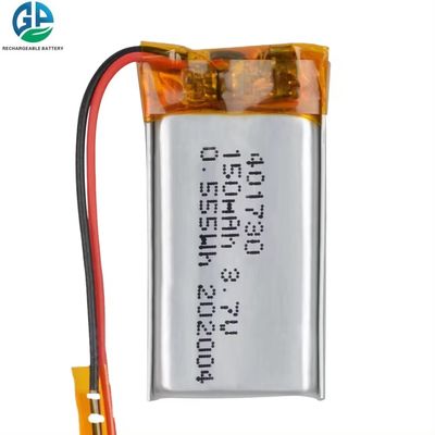 Εγκρίθηκε από την KC επαναφορτιζόμενη μπαταρία πολυμερούς λιθίου 3.7V 150mAh 401730 μπαταρίες LiPo με καλώδια PCB