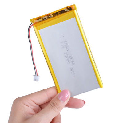 Αγορά 7565121 Μέγεθος 3.7V 8000mAh Lithium Polymer Battery Pack - Υψηλής χωρητικότητας επαναφορτιζόμενη μπαταρία LiPo διαδικτυακή κατασκευή