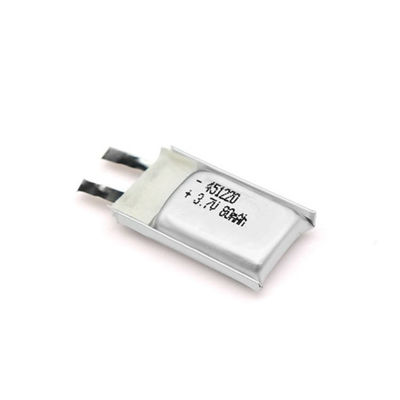 buy 80mAh 3.7V 451220 μπαταρία πολυμερούς λιθίου με συρματικό σύνδεσμο PCM για ακουστικά TWS διαδικτυακή κατασκευή