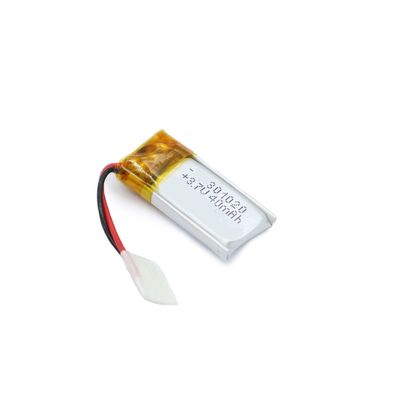 Αγορά 3.7V 40mAh 301020 πακέτο KC IEC62133 πολυμερών μπαταριών λίθιου εγκεκριμένο online manufacture