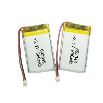 Αγορά 603048 3,7V 850mAh KC IEC62133 Εγκριθείσα μπαταρία πολυμερούς λιθίου με διάρκεια κύκλου 500+ διαδικτυακή κατασκευή
