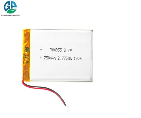 Αγορά KC Lipo πακέτο 7.4v 750mah, επαναφορτιζόμενη ιονική μπαταρία 304355 μπαταριών λι online manufacture