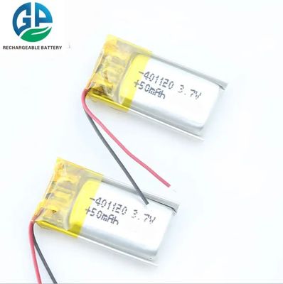 Αγορά Εγκεκριμένη 3.7v μπαταρία πολυμερούς λίθιου CB KC, μπαταρία 50mah 401120 Lipo για την κάσκα online manufacture