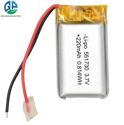 Αγορά Πακέτο 3.7v 150mah 200mah 220mah 250mah 400mah 500mah μπαταριών Lipo 551730 συνήθειας online manufacture