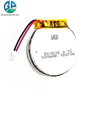 Αγορά 553535 580mAh 3.7V κυκλικό σχήμα μπαταρία πολυμερούς λιθίου υψηλής χωρητικότητας μπαταρία LiPo διαδικτυακή κατασκευή