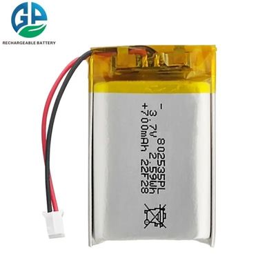 Αγορά 3.7V 700mAh 802535 Lithium Polymer LiPo μπαταρία με OEM ODM προσαρμογή διαδικτυακή κατασκευή
