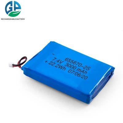 Αγορά 3.7v μπαταρία πολυμερούς Li 3000mah Προστασία από υπερφόρτιση πηγής ενέργειας online manufacture