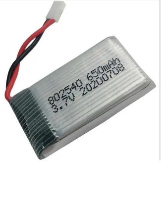 Αγορά Αναφορτιζόμενη μπαταρία 802540 Drone 3.7C 25C 650mAh Lipo Battery Pack KC IEC62133 online manufacture