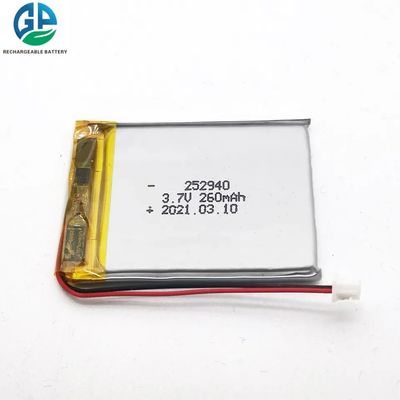Αγορά Iec62133 252940 Συσκευή μπαταριών πολυμερούς λιθίου 260mah 3.7v online manufacture