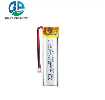 Αγορά CB IEC62133 Συσκευή μπαταρίας ιόντων λιθίου 3.7V μπαταρία λιθίου 801345 450mAh μπαταρία λιθίου Smart Home online manufacture