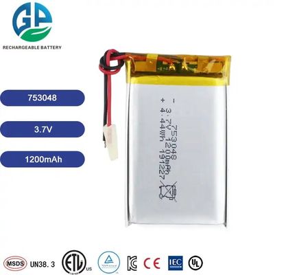 Αγορά Εγκρίθηκε 1200mAh 3.7V επαναφορτιζόμενη μπαταρία λιθίου πολυμερούς για οθόνη έξυπνο παιχνίδι online manufacture