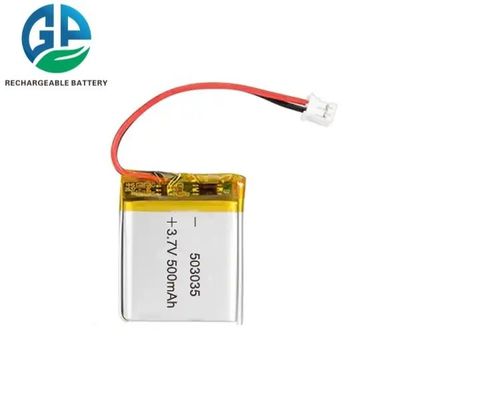 Αγορά KC CB IEC62133 Εγκριθείσα Υψηλής Ποιότητας Υπερδύναμη Lipo503035 3.7V 500mAh επαναφορτιζόμενη επίπεδη μπαταρία ιόντων λιθίου online manufacture