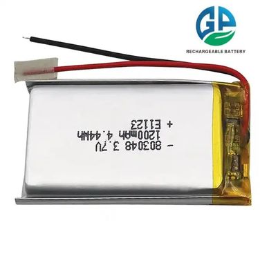 Αγορά Εγκεκριμένη μπαταρία Lipo 803048 3.7V 1200mAh 4.44wh επαναφορτιζόμενη μπαταρία Li-πολυμερούς online manufacture