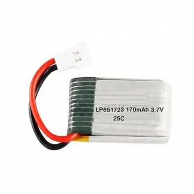 Αγορά Λιθιοπολυμερή μπαταρίες 651723 3.7v 150mah 170mah Λίπο μπαταρία KC UL1642 IEC62133 Drones Μίνι RC ελικόπτερο online manufacture