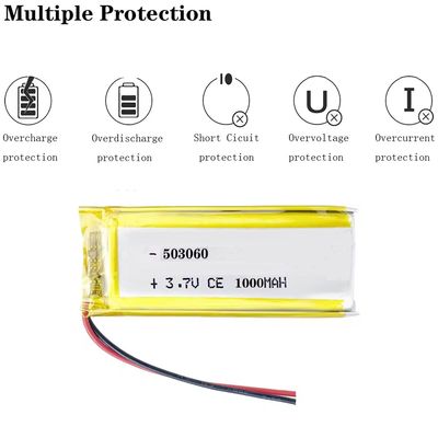 Αγορά KC CB IEC62133 Εγκριθείσα 1000mAh 3.7V Λιθιοποιημένη μπαταρία πολυμερούς διαδικτυακή κατασκευή