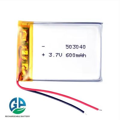 Αγορά 503040 Μέγεθος 3.7V 600mAh KC IEC62133 Πιστοποιημένο Lithium Polymer Lipo Επαναφορτιζόμενη Μπαταρία online manufacture