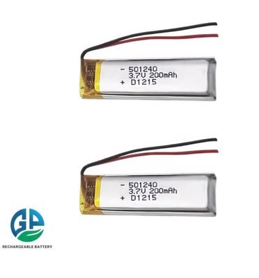Αγορά Μικρή μπαταρία πολυμερούς Li 3,7 Volt 501240 200mah για ηλεκτρονικά παιχνίδια Υψηλής ποιότητας έξυπνη συσκευή μπαταρία λιθίου online manufacture