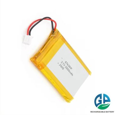 Αγορά 3.7v επαναφορτιζόμενη μπαταρία πολυμερούς λιθίου KC 2000mah υψηλής χωρητικότητας μπαταρία Lipo 674361 2000mah online manufacture