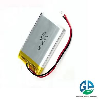Αγορά Πολυμερές λιθίου 801735 400mAh επαναφορτιζόμενο 3.7v για ασύρματο ίντερκομ online manufacture