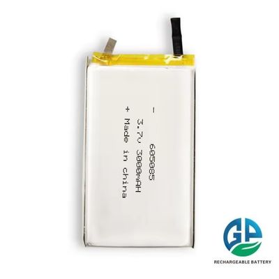 Αγορά Υψηλής χωρητικότητας 3.7V επαναφορτιζόμενη μπαταρία 3C 5C Li πολυμερή 3000mAh 3.7V Lipo μπαταρία 605085 online manufacture