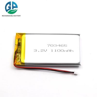 Αγορά KC IEC62133 Εγκρίνει μπαταρία Lipo επαναφορτιζόμενη μπαταρία με Pcb 703465 3,2v 1100mah Μικρό μπαταρικό κύτταρο Lipo Lifepo4 online manufacture