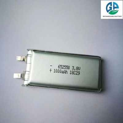 Αγορά Υψηλής χωρητικότητας 1000mAh 3.8V 652550 Lithium Polymer LiPo επαναφορτιζόμενη μπαταρία για ομορφιά συσκευές online manufacture