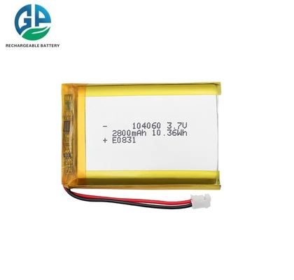 Αγορά 104060 2800mAh 3.7V επαναφορτιζόμενη μπαταρία για τα ακουστικά συστήματα μπαταρίες πολυμερούς λιθίου 3.7v μπαταρίες λιπομετρικής FCC CB CE KC online manufacture