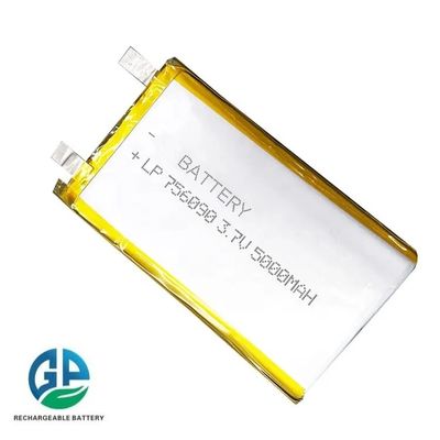Αγορά Η μπαταρία υψηλής απόλυτου ρεύματος 30C KC UN38.3 Πιστοποιημένη 3.7V 756090 3.7v 5000mah μπαταρία ιόντων λιθίου για ψηφιακά προϊόντα online manufacture