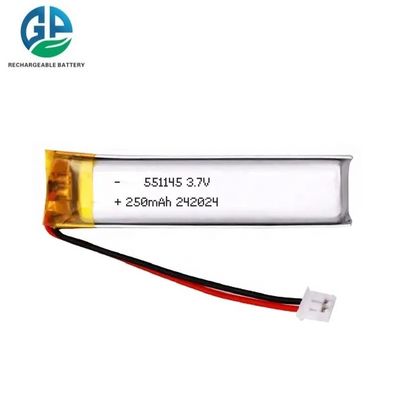 Αγορά 3.7V Li Polymer Cell 250mAh Πολυμερή μπαταρία λιθίου με KC 3.7v 551145 250mah Πολυμερές μπαταρίες ιόντων λιθίου online manufacture