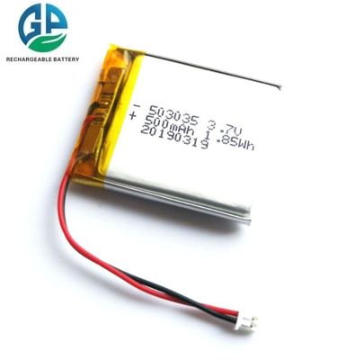 Αγορά KC Approved Lipo Battery 503035 Lipo Battery 3.7v 1.85wh 500mah Li Ion Polymer Battery 3.7v Rechargeable Battery online manufacture