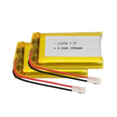 Αγορά 103450 επαναφορτιζόμενη Lipo μπαταρία IEC62133 UN38.3 3.7v 1800mAh 2000mAh εγκεκριμένη online manufacture
