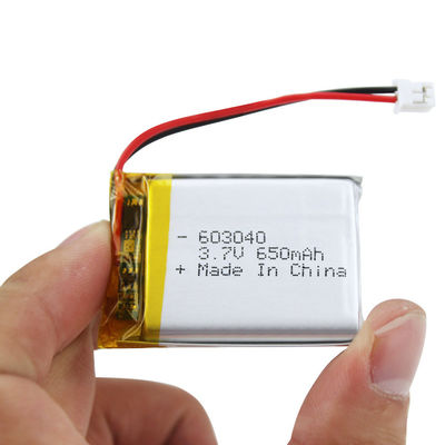 Αγορά IEC62133 3,7 μπαταρία 603040 βολτ 650mah Lipo επανακαταλογηστέο πακέτο μπαταριών online manufacture