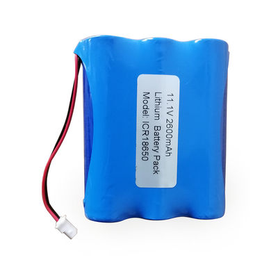 Αγορά UN38.3 Πιστοποιημένο 11.1V 2600mAh 18650 Lithium Battery Pack ICR18650 για ιατρικό εξοπλισμό και τερματικά POS online manufacture
