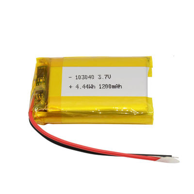 Τα CB IEC62133 πολυμερών μπαταριών λίθιου υψηλής ικανότητας πιστοποίησαν 103040 3.7v 1200mAh