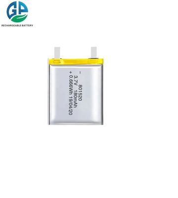 Εγκρίθηκε 3.7V 180mAh μπαταρία πολυμερούς λιθίου επαναφορτιζόμενη μπαταρία LiPo για συσκευές ομορφιάς