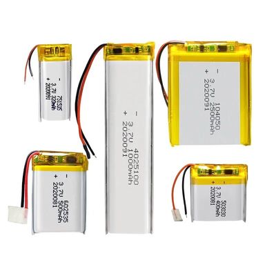 3.7V μπαταρία πολυμερούς Li με προστασία κατά της υπερφόρτωσης και προστασία από βραχυκύκλωμα