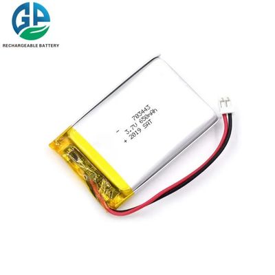 703443 μοντέλο 3.7V 650mAh μπαταρία πολυμερούς λιθίου - επαναφορτιζόμενη μπαταρία LiPo
