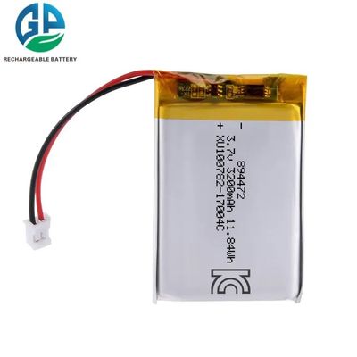 894472 3,7V 3200mAh KC IEC62133 Εγκριθείσα μπαταρία επαναφορτιζόμενου ιόντος λιθίου για μη επανδρωμένο αεροσκάφος