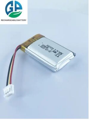 Συστοιχία μπαταρίας πολυμερών λιθίου 3.7V 400mAh επαναφορτιζόμενη με κύκλο ζωής 500 φορές