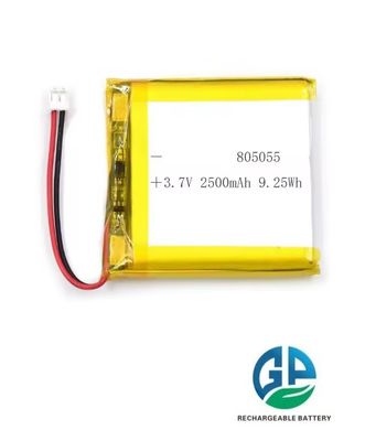 Εγκεκριμένη από την KC IEC62133 Μπαταρία Πολυμερών Λιθίου 3.7V 2500mAh, Επαναφορτιζόμενη Μπαταρία Lipo