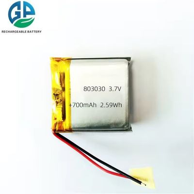 Πολυμερή μπαταρία υψηλής ποιότητας 803030 700mAh 800mAh 900mAh Λίπο Λιθίου 3.7v επαναφορτιζόμενη μπαταρία