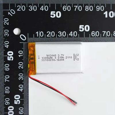 3.7V 1300mAh Λιθιομετρική μπαταρία υψηλής ταχύτητας εκφόρτισης με πιστοποίηση KC CB CE