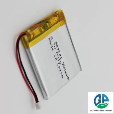 Πακέτο μπαταρίας λιθίου πολυμερούς 530mAh 3.7V με επαναφορτιζόμενη μπαταρία LiPo με κύκλο ζωής 500 φορών