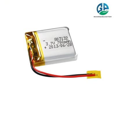700mAh μπαταρία πολυμερούς Li με προστασία από υπερφόρτιση και υψηλή θερμοκρασία εκφόρτισης για φορητές συσκευές