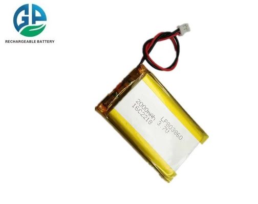 Υψηλής χωρητικότητας 2000mAh 3.7V μπαταρία πολυμερούς λιθίου με 500 φορές κύκλο ζωής επαναφορτιζόμενη μπαταρία λιθίου