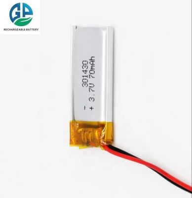 Μπαταρία πολυμερών λιθίου 3.7V 70mAh Υψηλής Ταχύτητας Εκφόρτισης για Επαναφορτιζόμενη μπαταρία LiPo Smart Watch