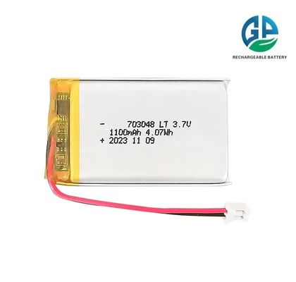 KC IEC62133 Εγκριθείσα 3.7V 1100mAh 703048 Lipo μπαταρία Li-πολυμερή επαναφορτιζόμενη μπαταρία