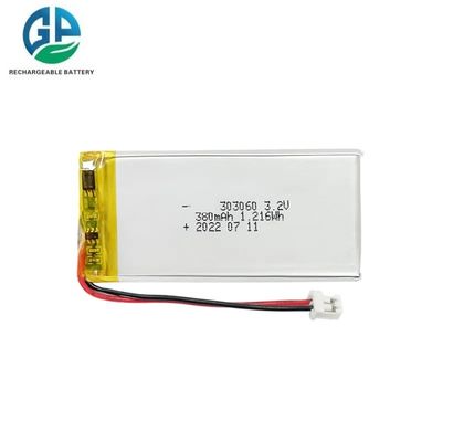 Η μπαταρία LiFePO4 υψηλής χωρητικότητας 3.2V 380mAh με 500 φορές διάρκεια κύκλου για ηλεκτρικά εργαλεία και αποθήκευση ηλιακής ενέργειας