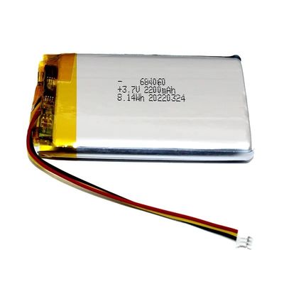 IEC62133 Εγκρίθηκε 2200mAh 6.8*40*60mm Λιθιοπολυμερή μπαταρία Pack επαναφορτιζόμενη μπαταρία Lipo