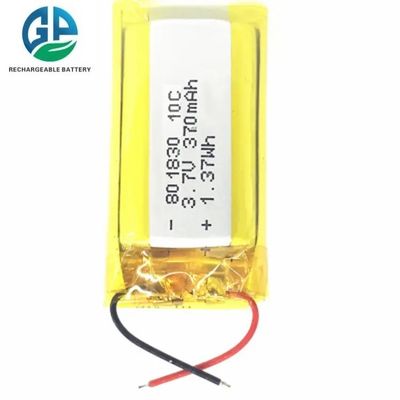 3.7V Li-πολυμερή μπαταρία Power Bank Long Cycle KC Εγκρίθηκε 801830 370mah μπαταρία επαναφορτιζόμενες μπαταρίες Li-πολυμερή